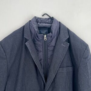 Jachs New York Tailoring Layered Removable Bib Solid Down Blazer Sport Navy Coat